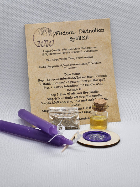 Wisdom/Divination candle spell kit