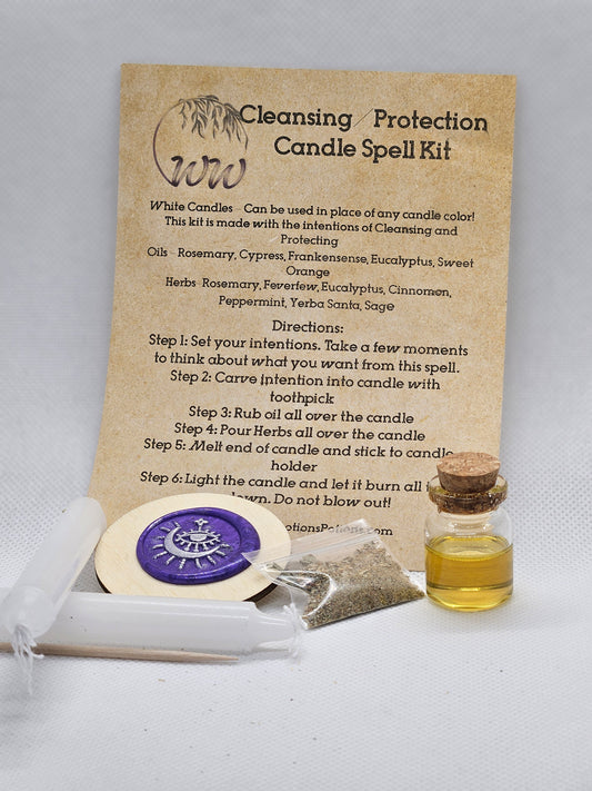 Cleansing/Protection candle spell kit